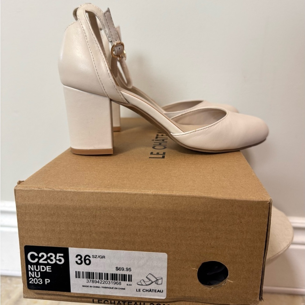 BNIB LE CHATEAU Elegant Nude Women's Leather Shoes (EU 36)